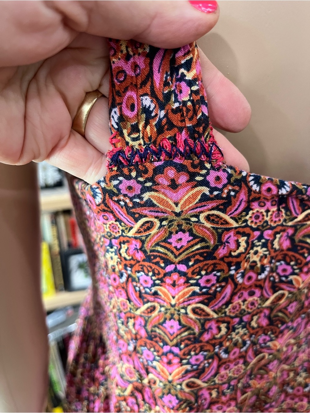 Natural Life Boho Floral Jumpsuit Square Neck Rayon Wide Leg Palazzo Romper M - Picture 10 of 10